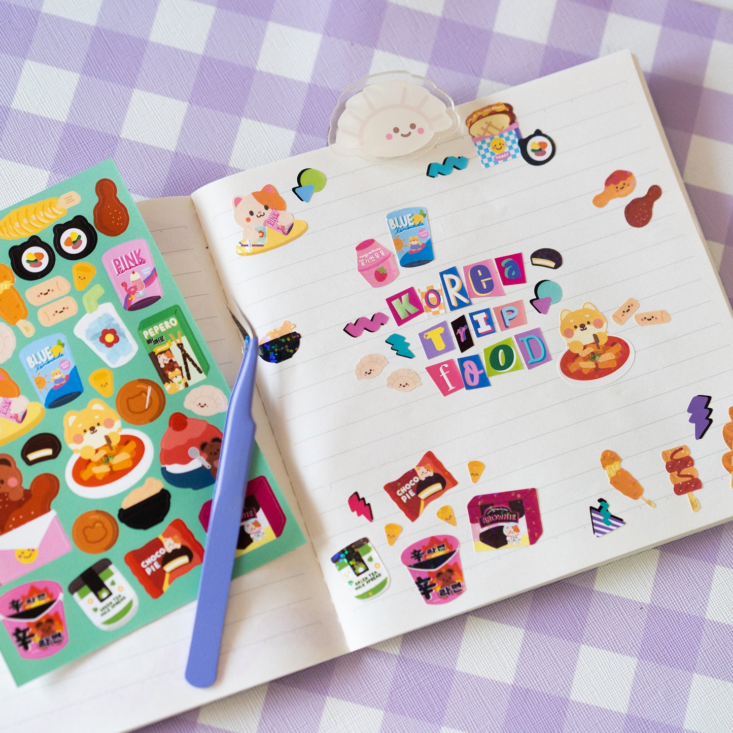 Korea Food Trip Journal Sticker Sheet