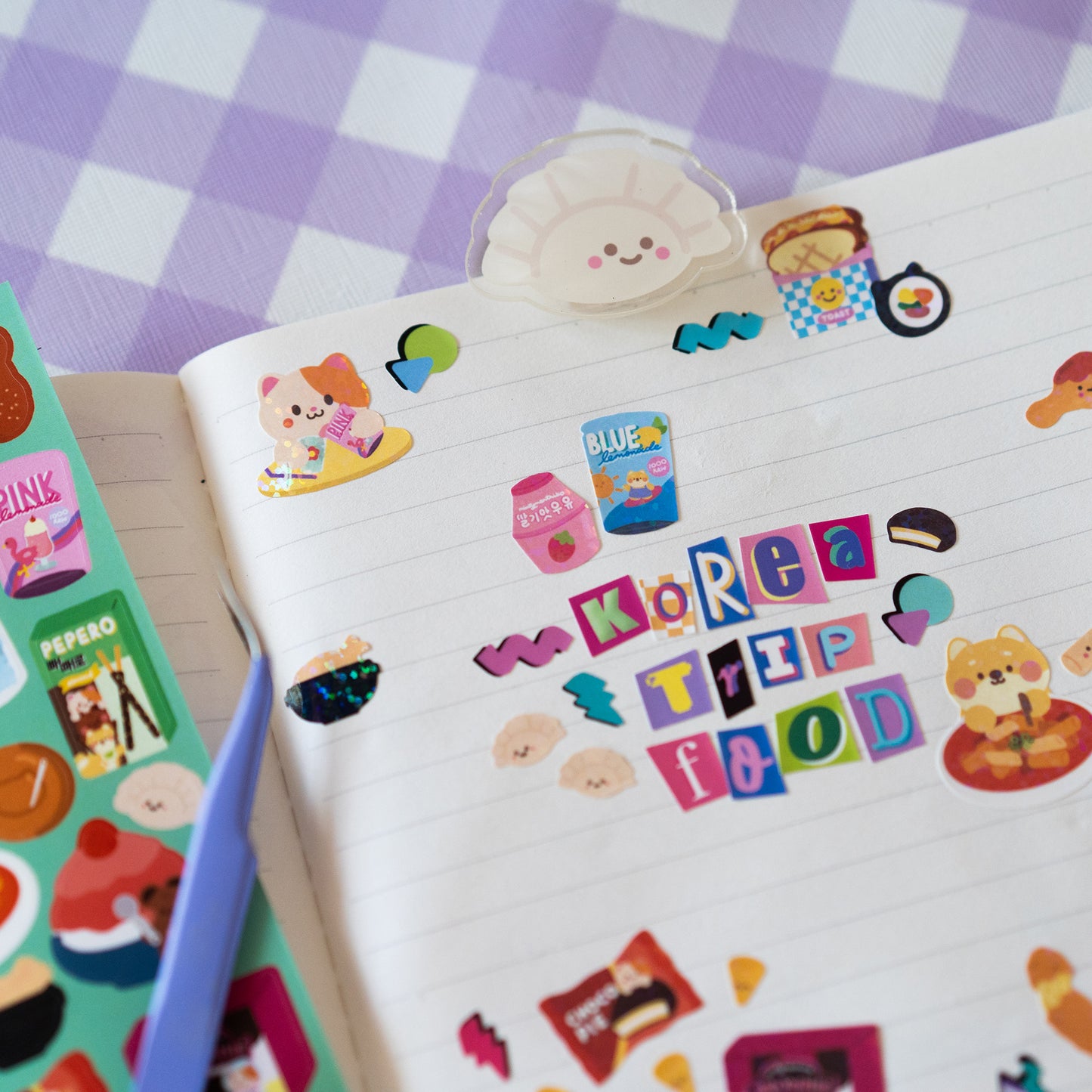 Korea Food Trip Journal Sticker Sheet