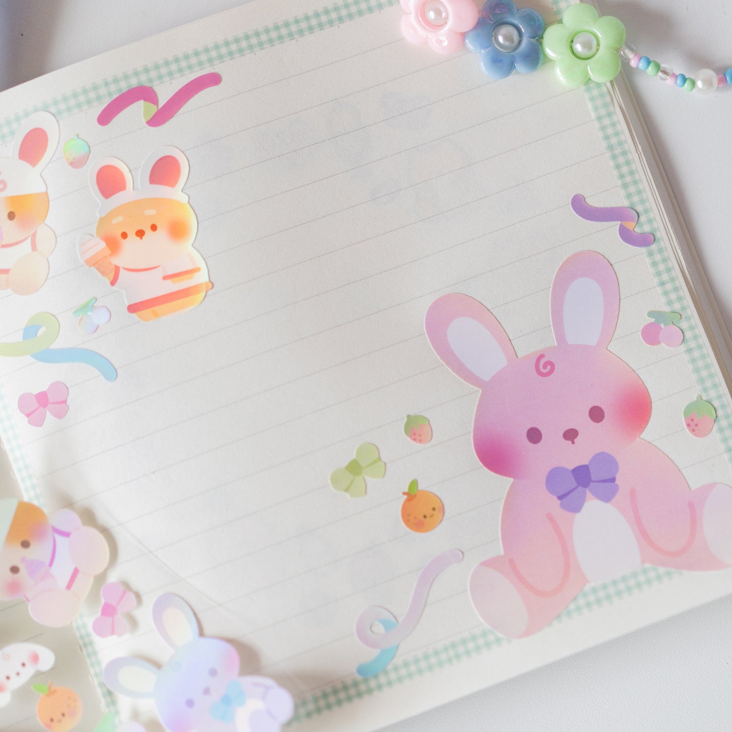 Pastel Bunnies Journal Sticker Sheet