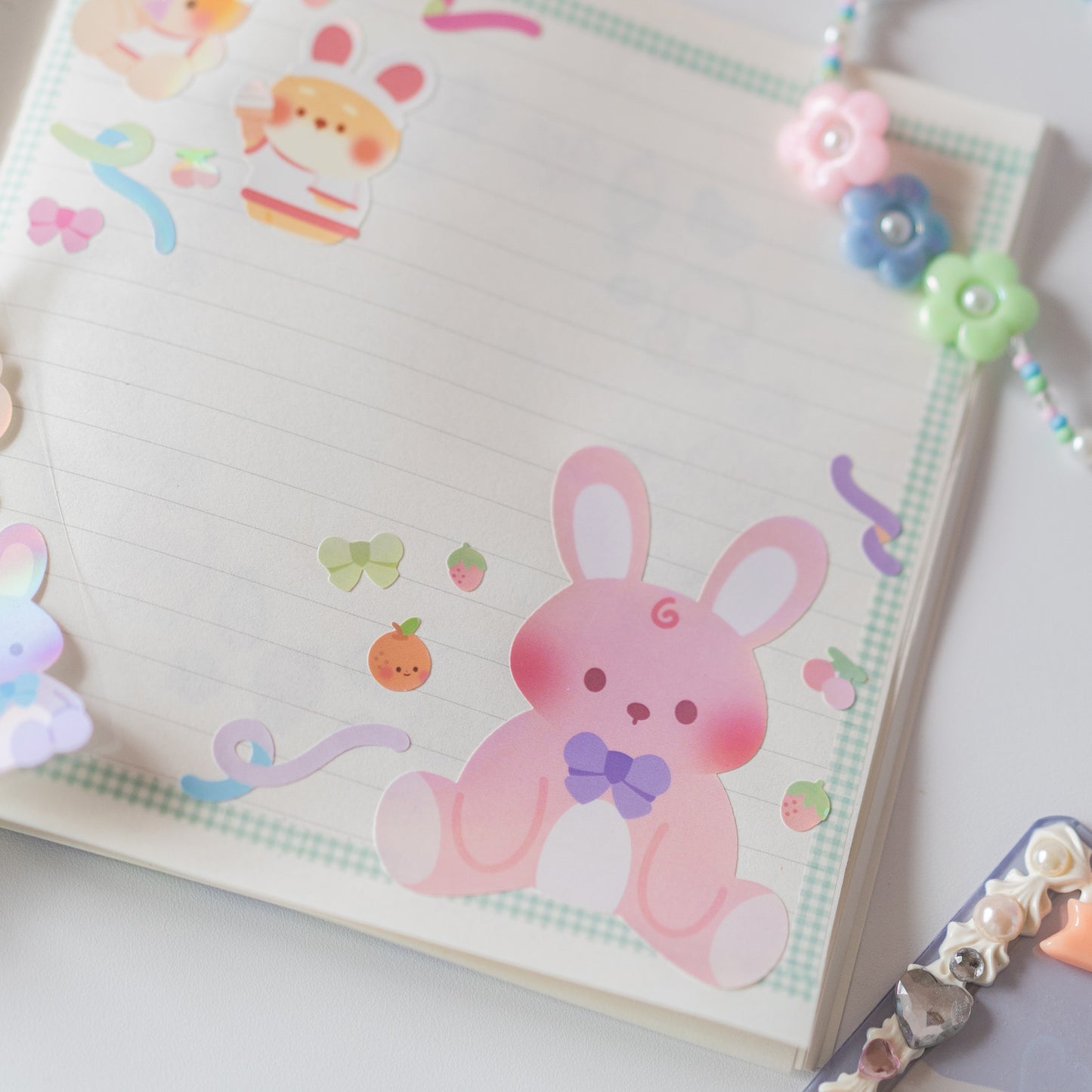 Pastel Bunnies Journal Sticker Sheet