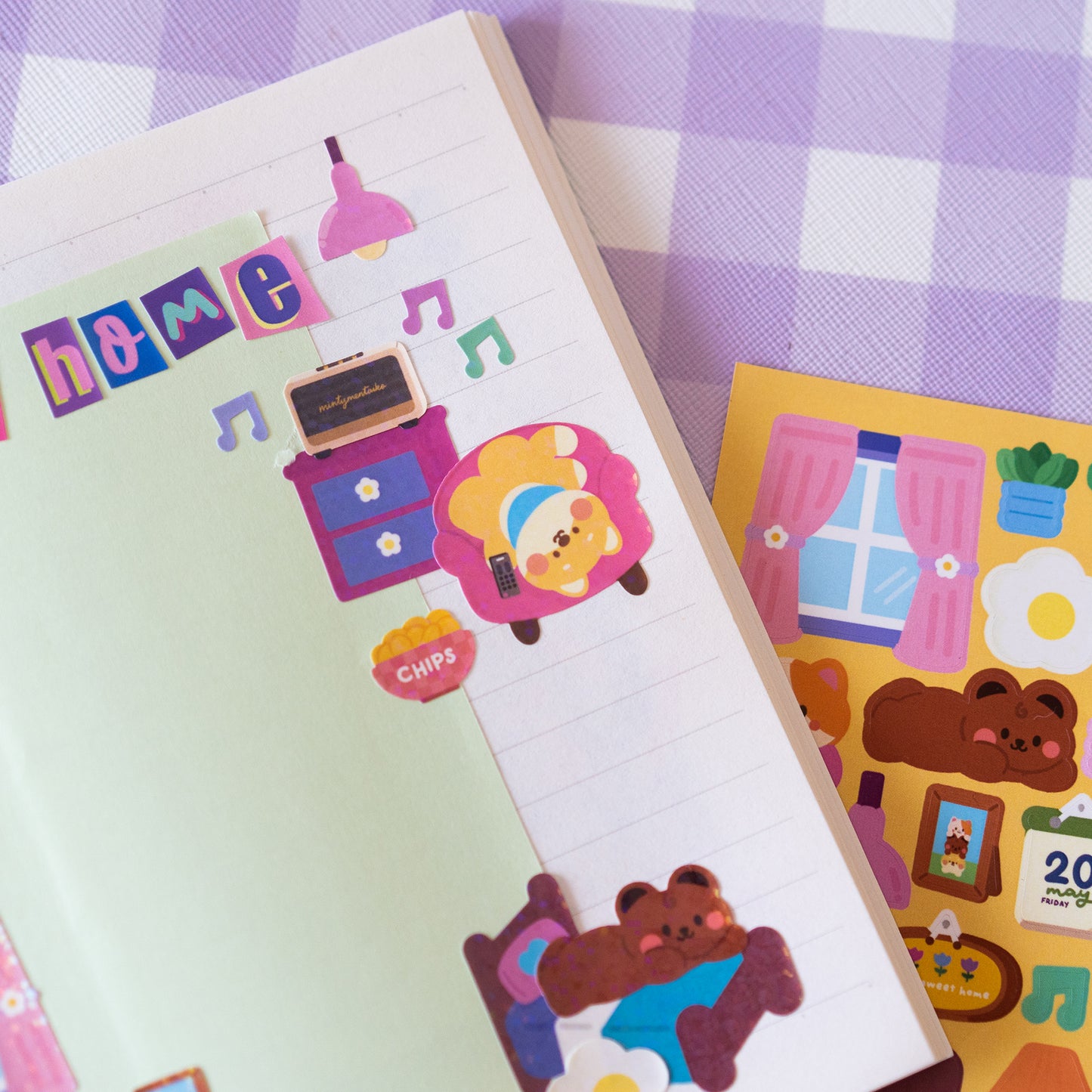 Stay Home Homebody Journal Sticker Sheet