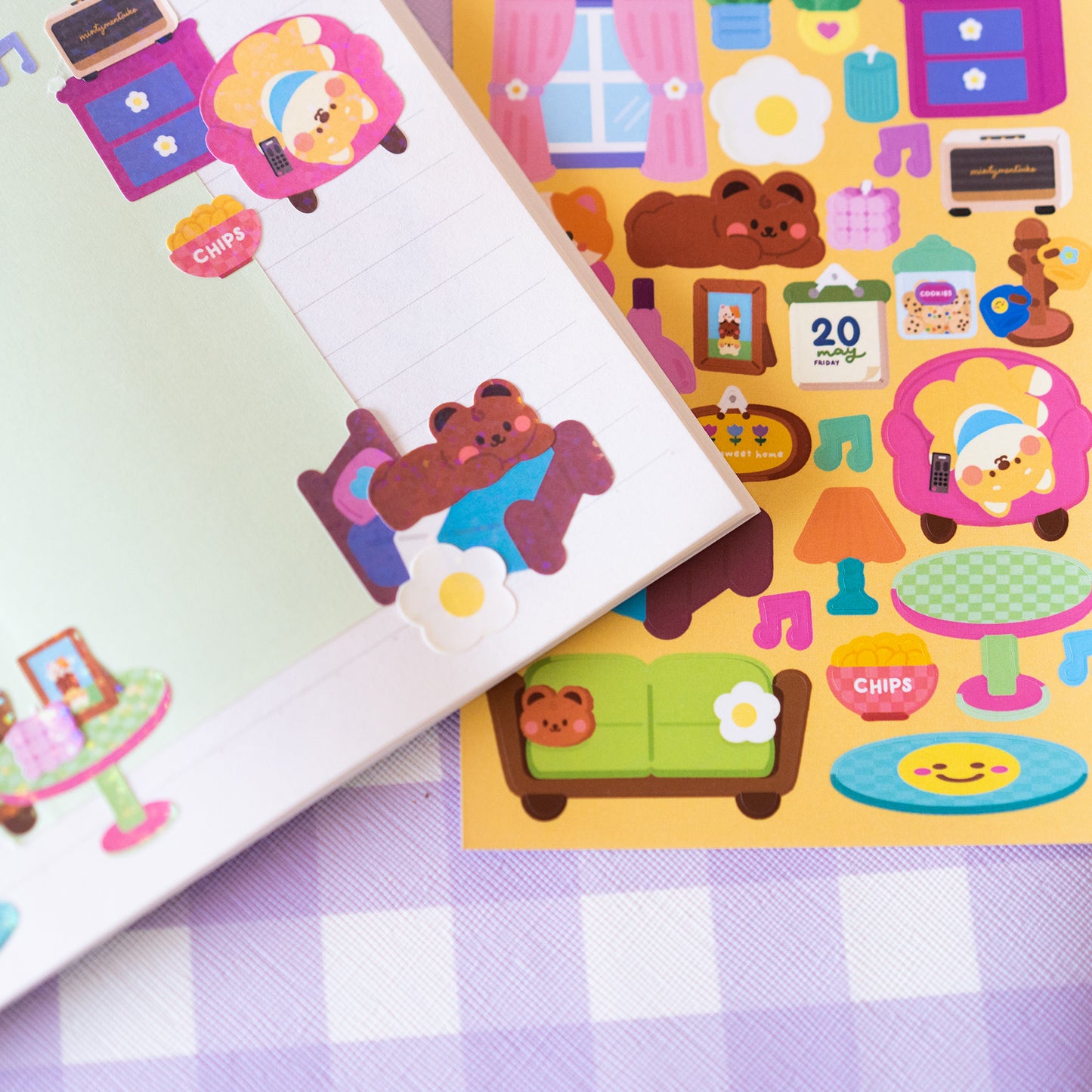 Stay Home Homebody Journal Sticker Sheet