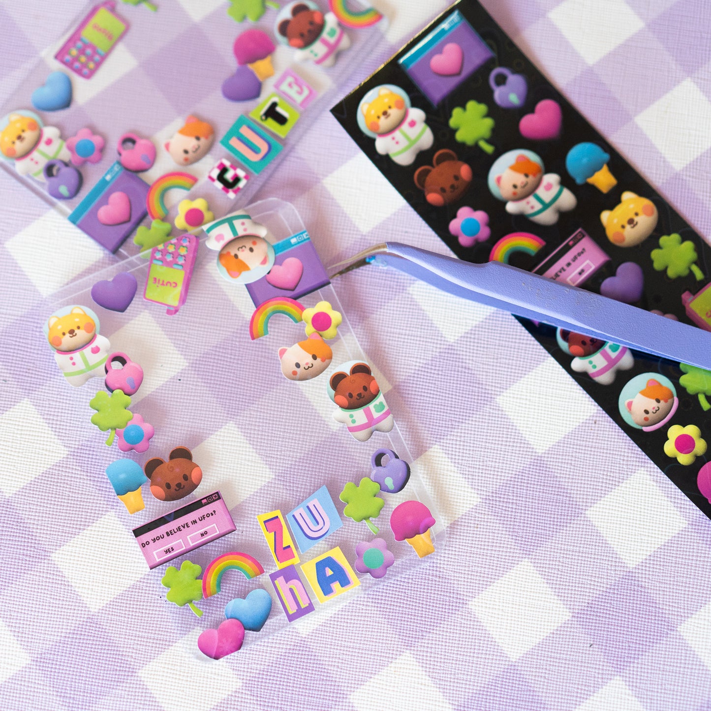 3D Minty Friends Deco Journal Sticker Sheet