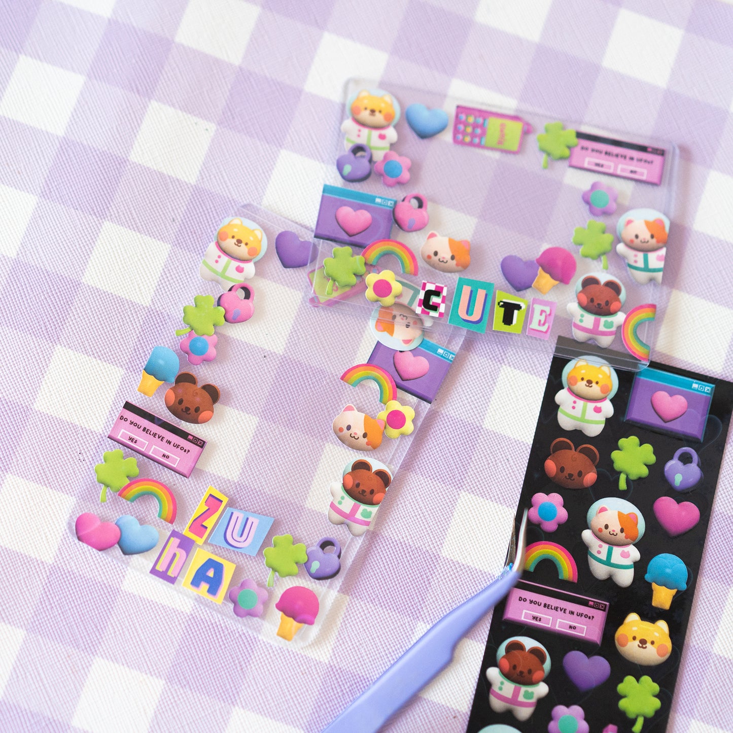3D Minty Friends Deco Journal Sticker Sheet