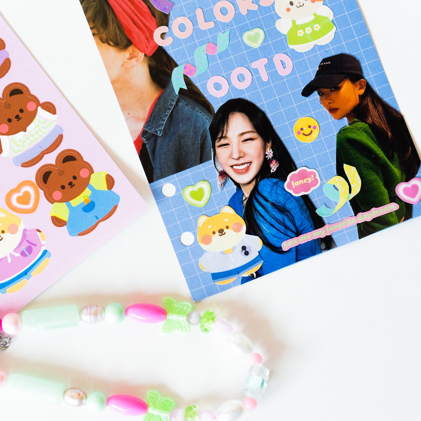 Minty Friends OOTD Journal Sticker Sheet