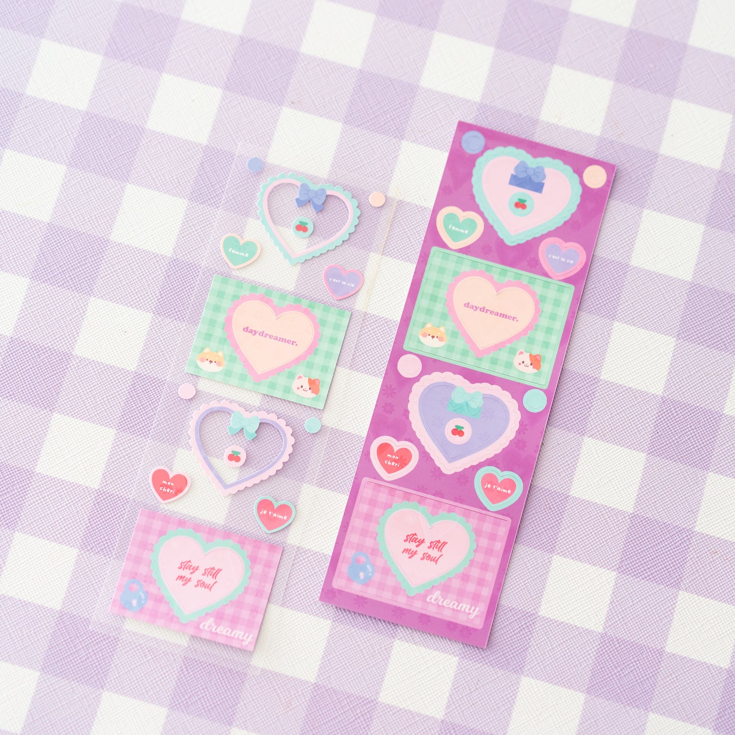 Retro Pop and Cream Frames Journal Sticker Sheet