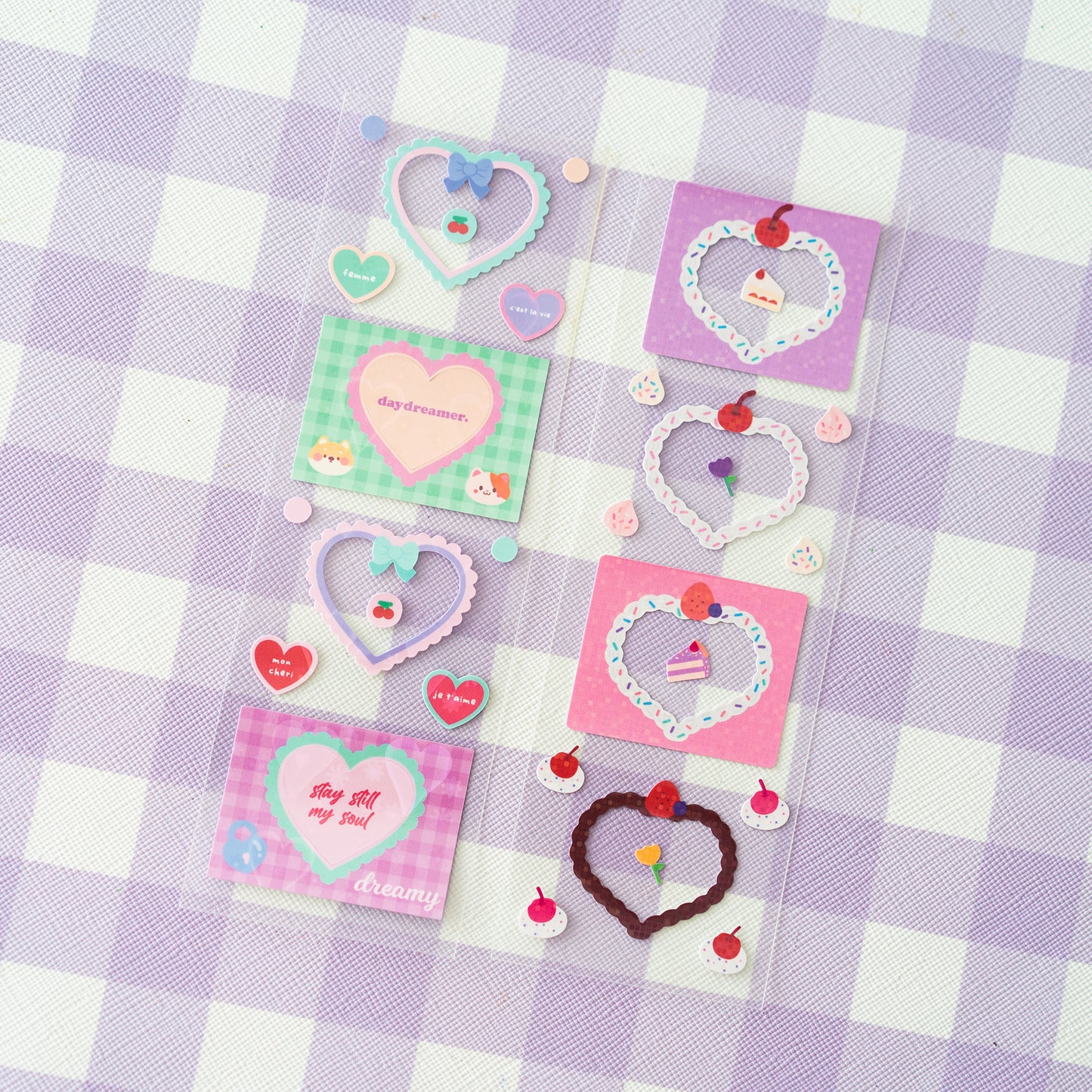 Retro Pop and Cream Frames Journal Sticker Sheet