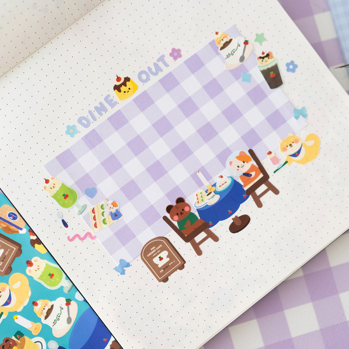Retro Cherry Cafe Journal Sticker Sheet