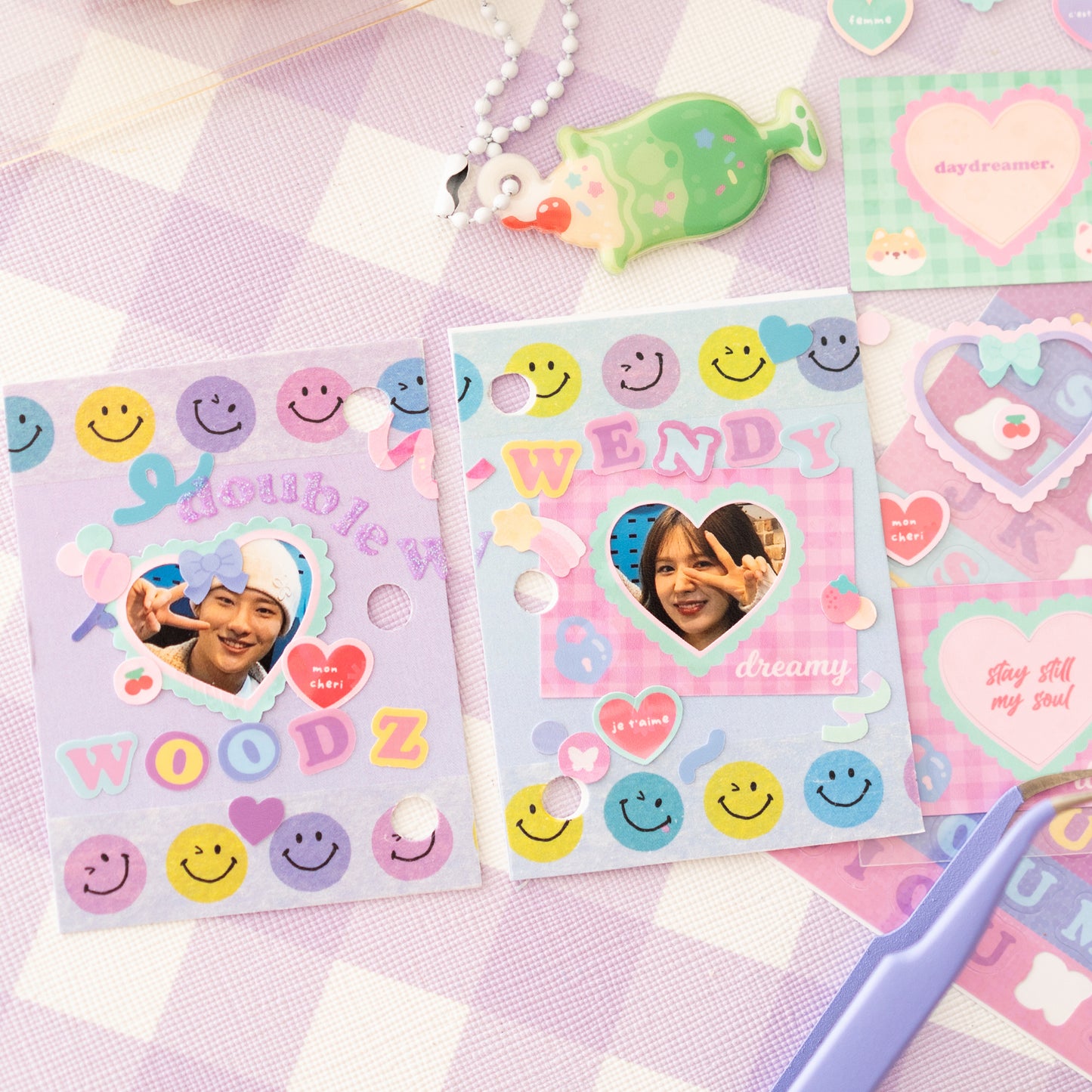 Retro Pop and Cream Frames Journal Sticker Sheet