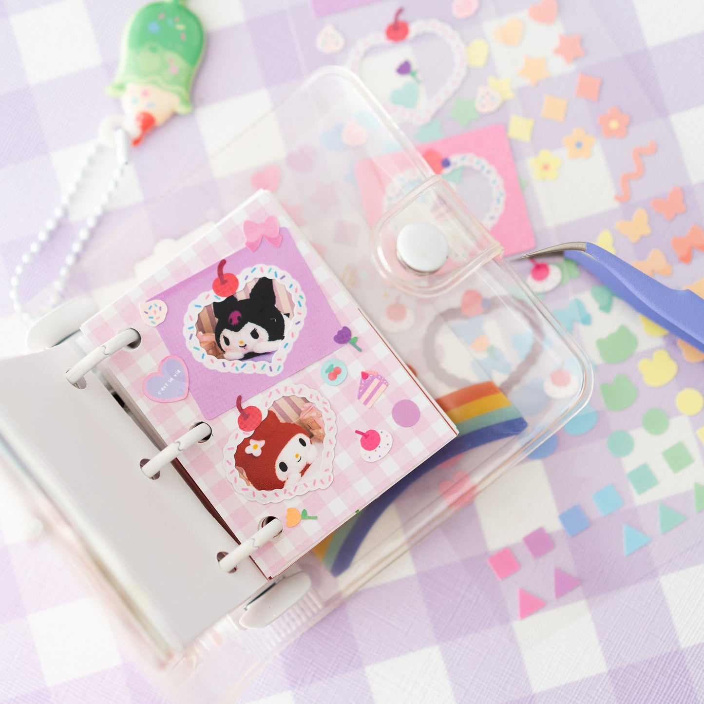 Retro Pop and Cream Frames Journal Sticker Sheet