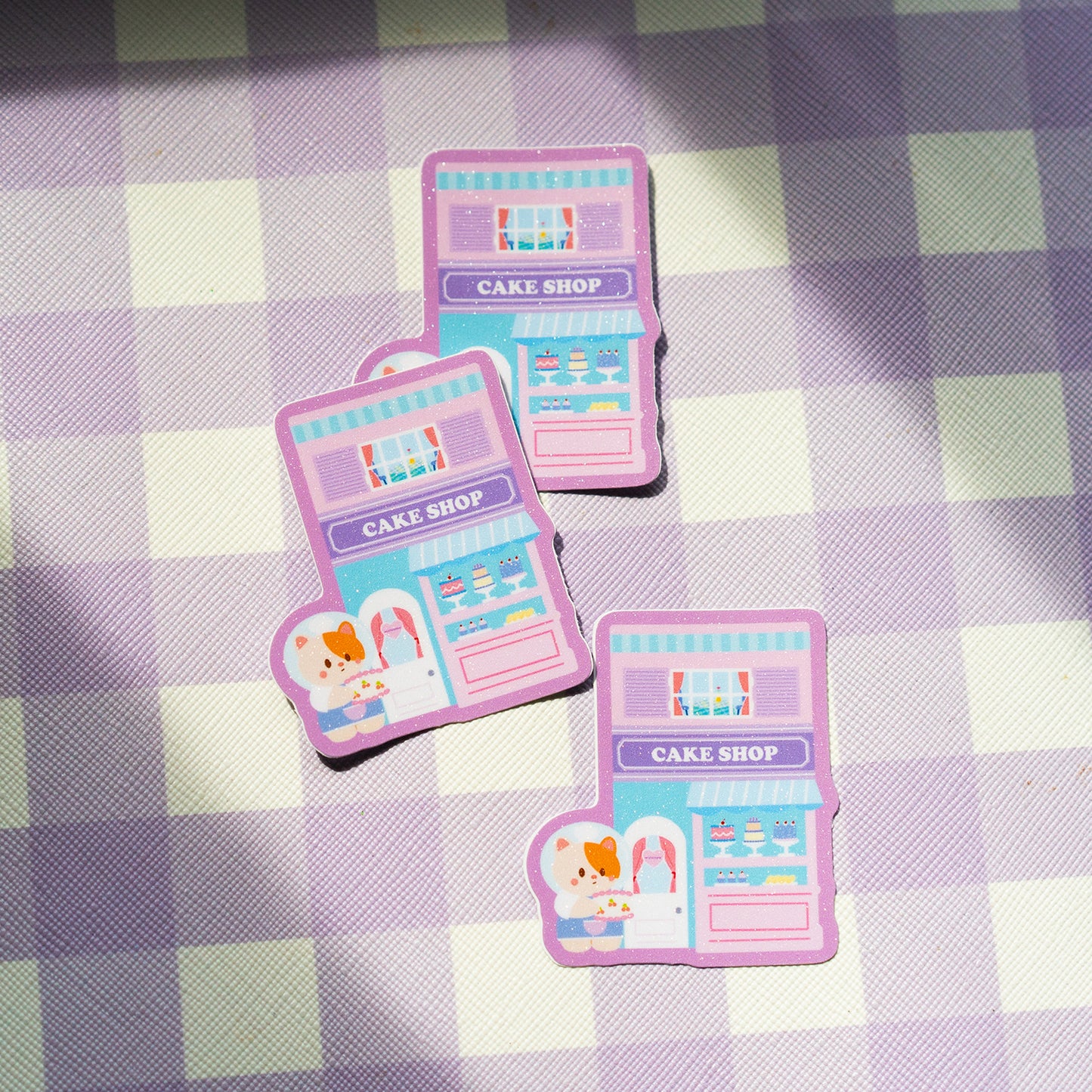 Space Nyan's Cake Shop Frosted Finish Die-Cut Sticker