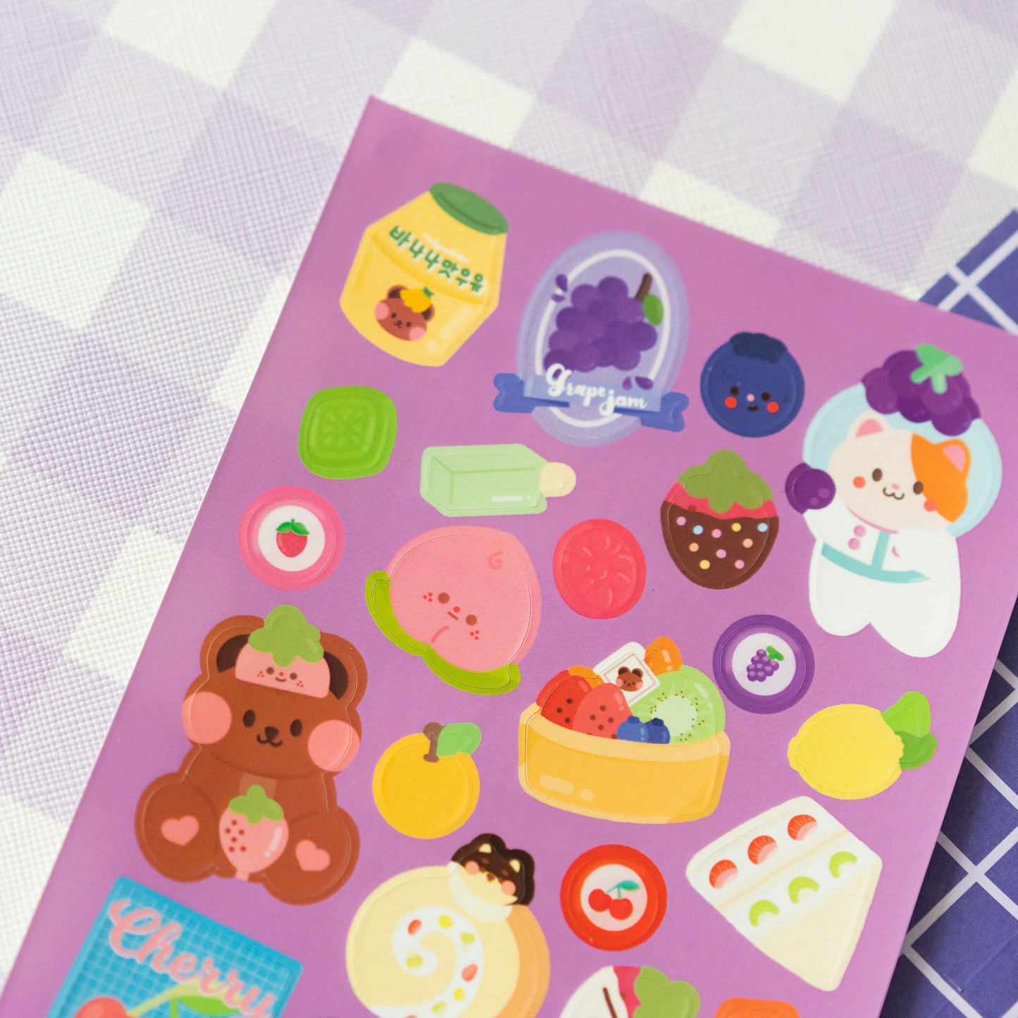 Cute Fruits Journal Sticker Sheet