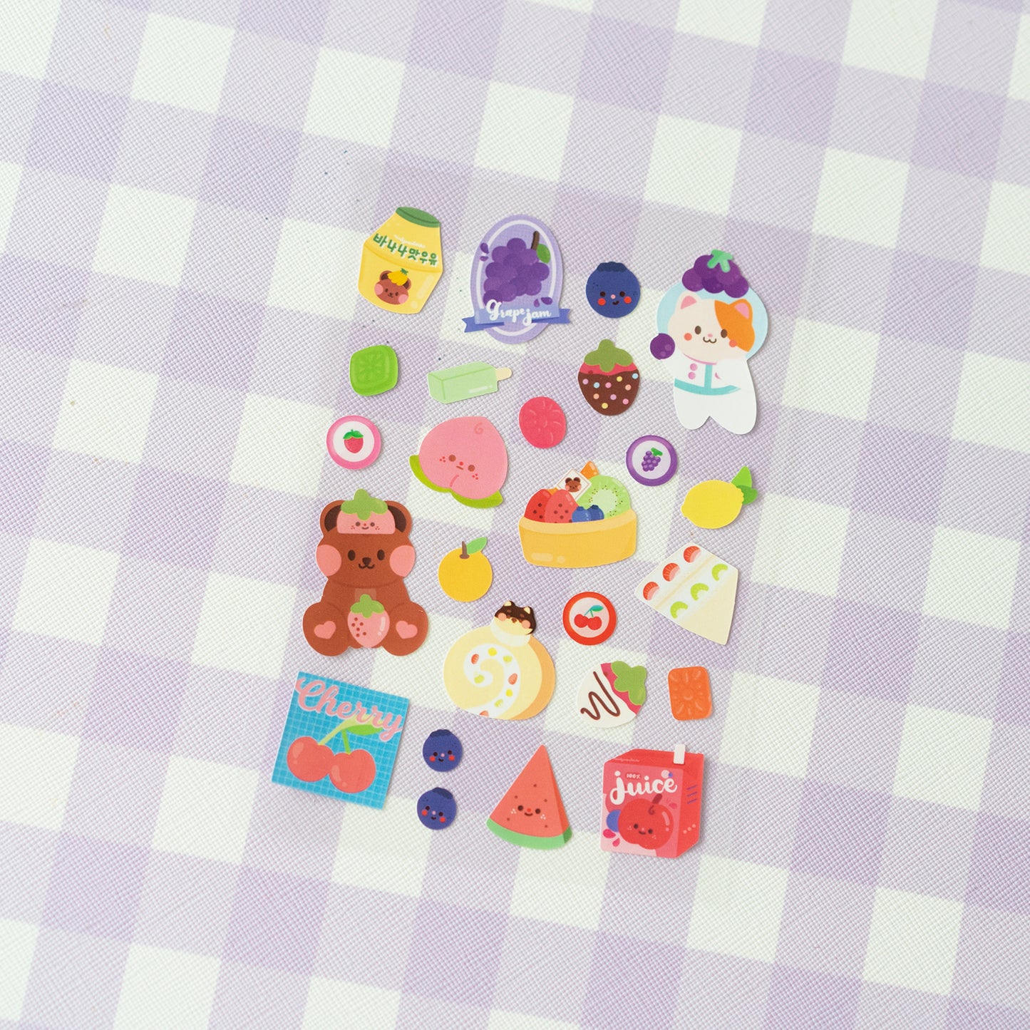 Cute Fruits Journal Sticker Sheet