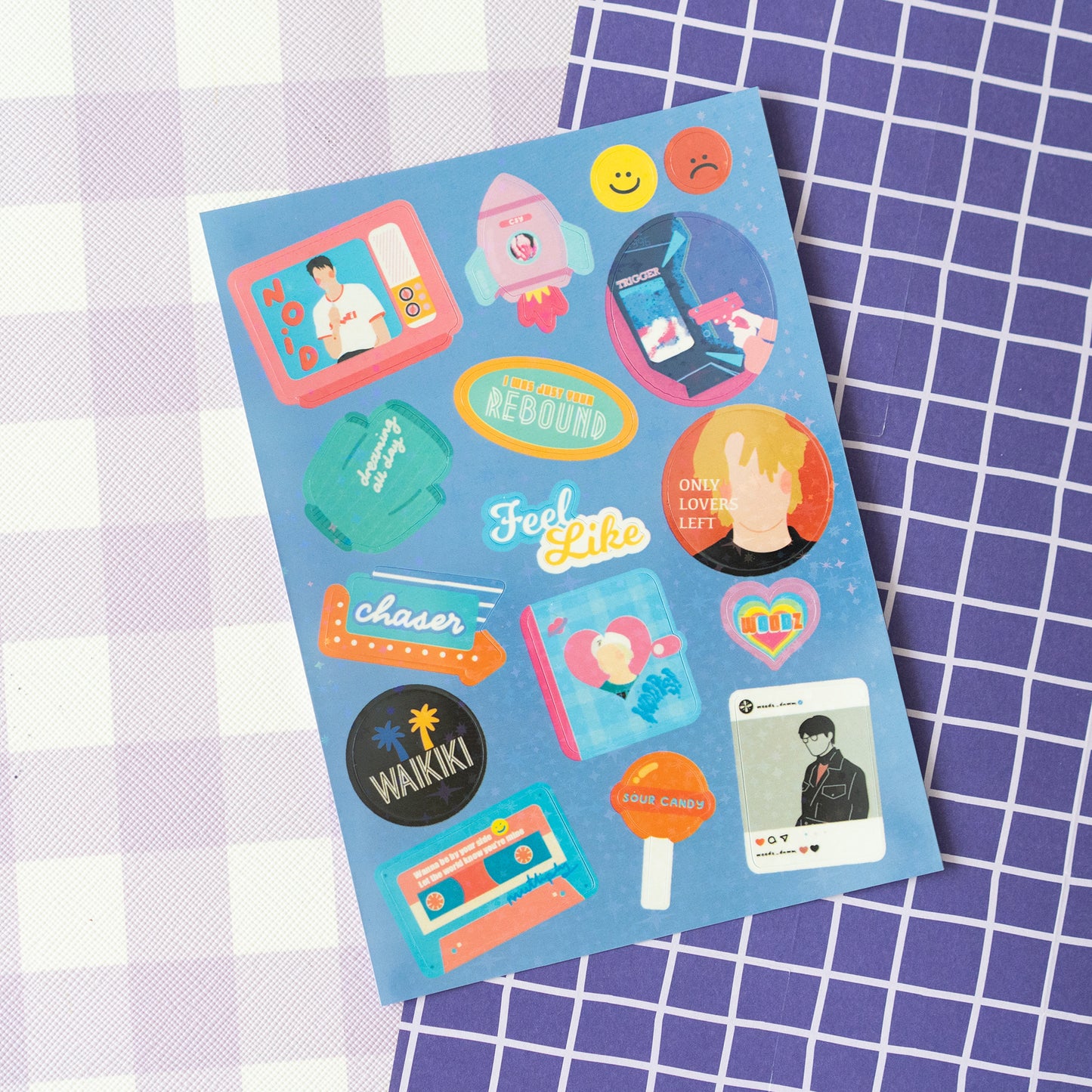 Woodz Holographic Sparkle Sticker Sheet