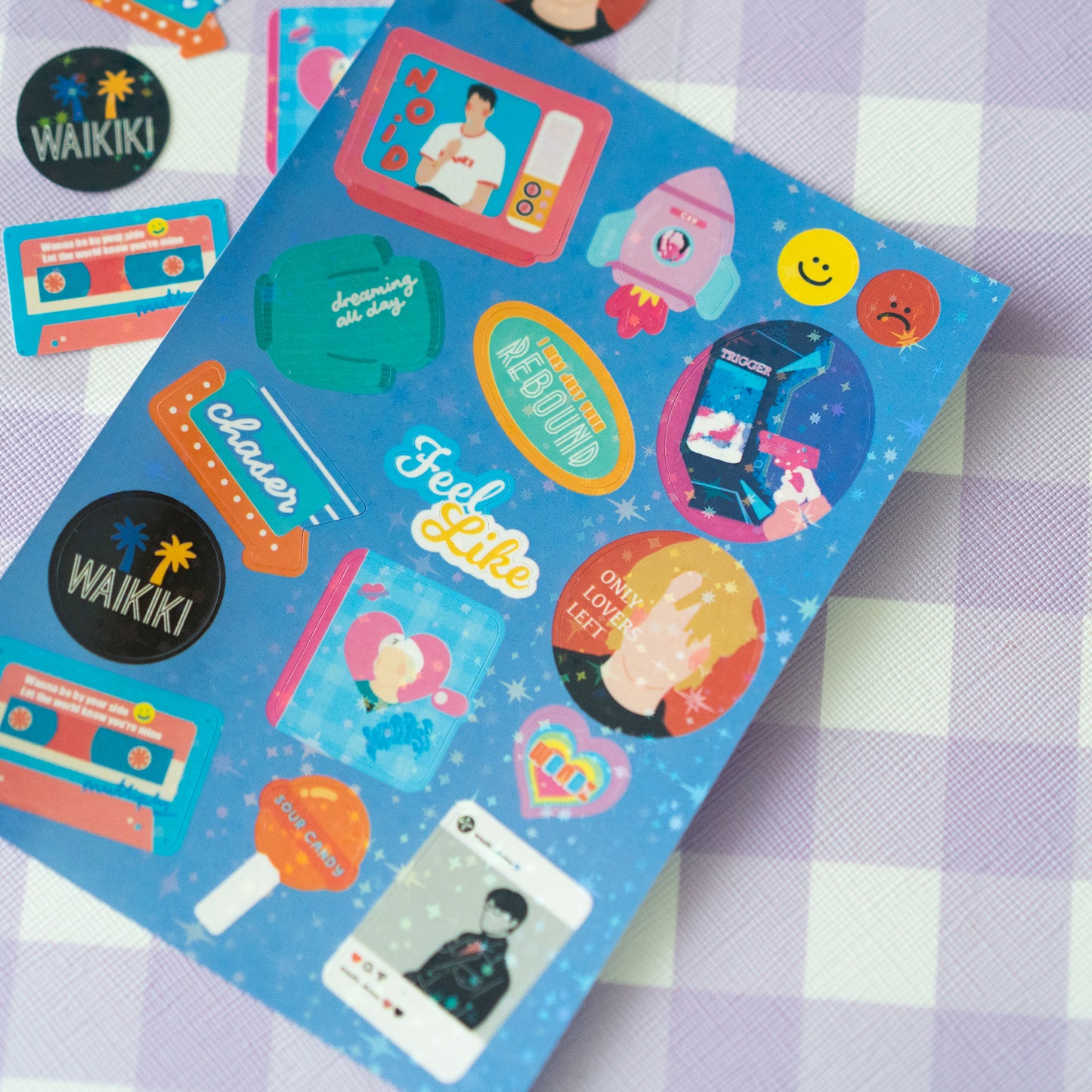 Woodz Holographic Sparkle Sticker Sheet