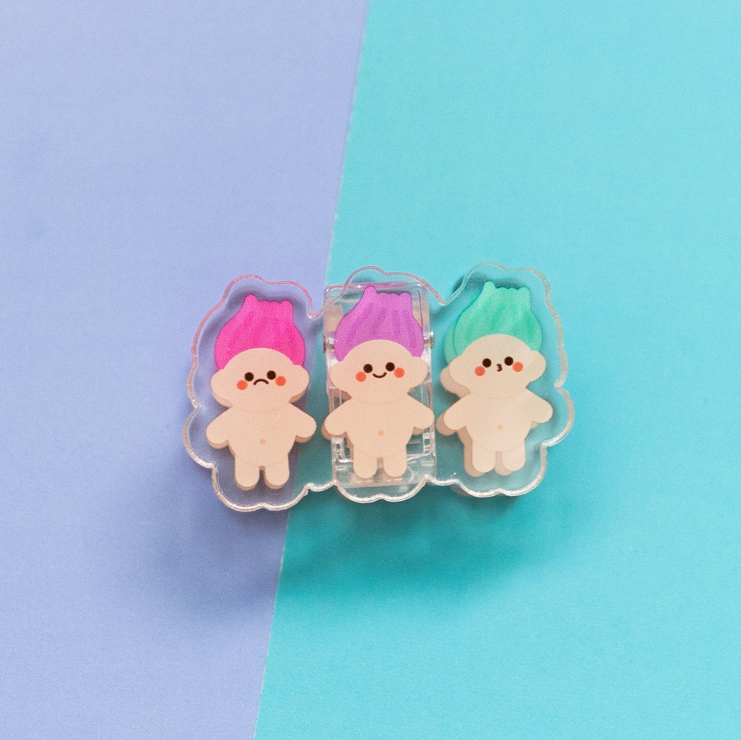 Baby Trolls Trio Acrylic Paper Clip
