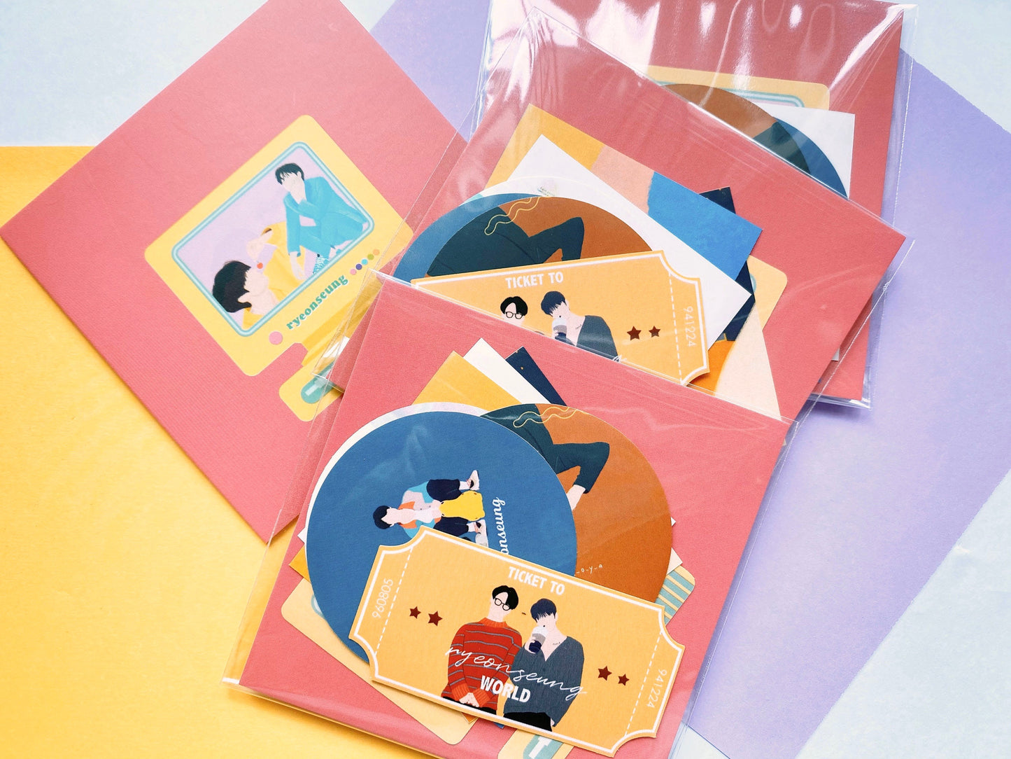 X1 Ryeonseung Seungwoo Seungyoun Woodz Combo Sticker Set - Kpop Journal Stickers