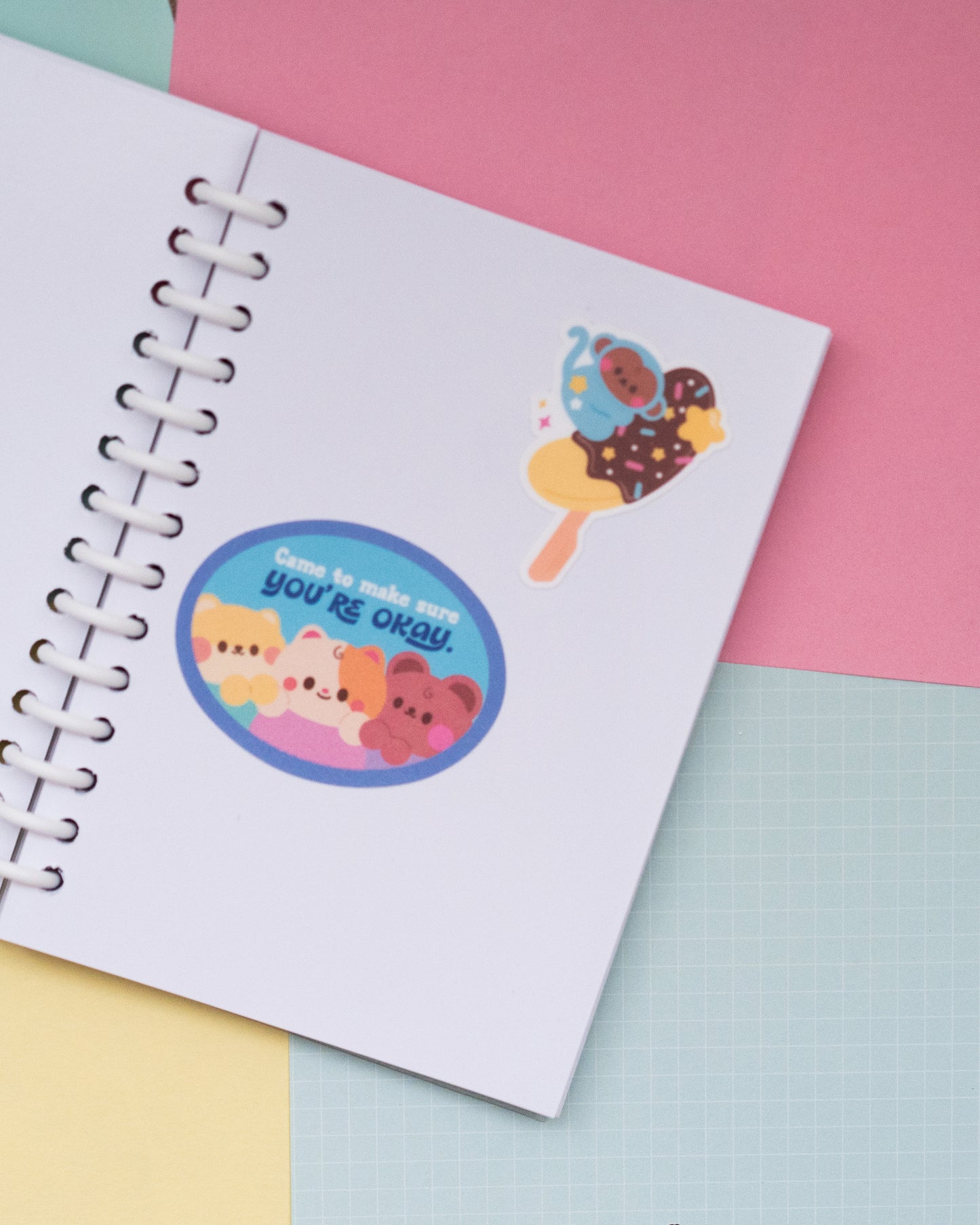 *new* Pastel Kissaten Cafe - Double Sided Reusable Sticker Book