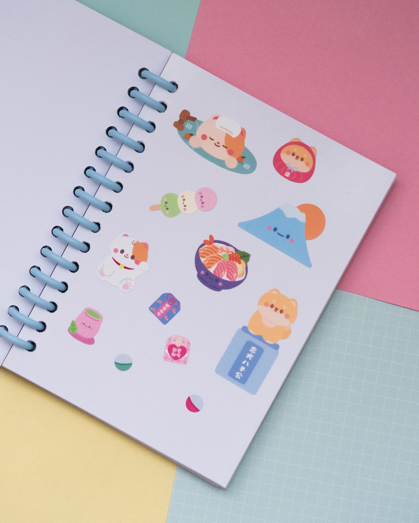 *new* Pastel Kissaten Cafe - Double Sided Reusable Sticker Book