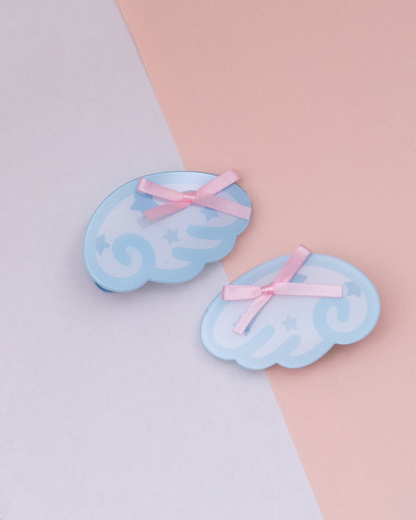 *new* Angel Wings Bow Hair Clips