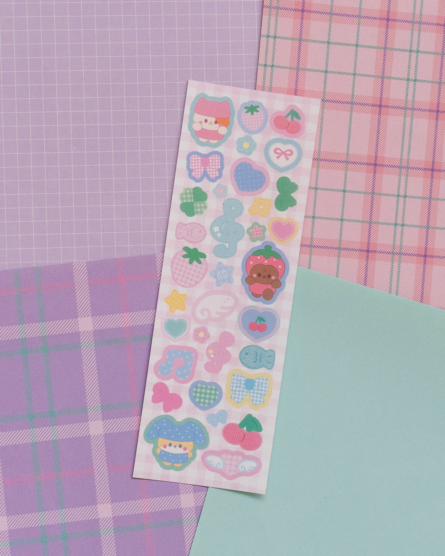 *new* Pastel Heisei Retro Motifs Journal Sticker Sheet