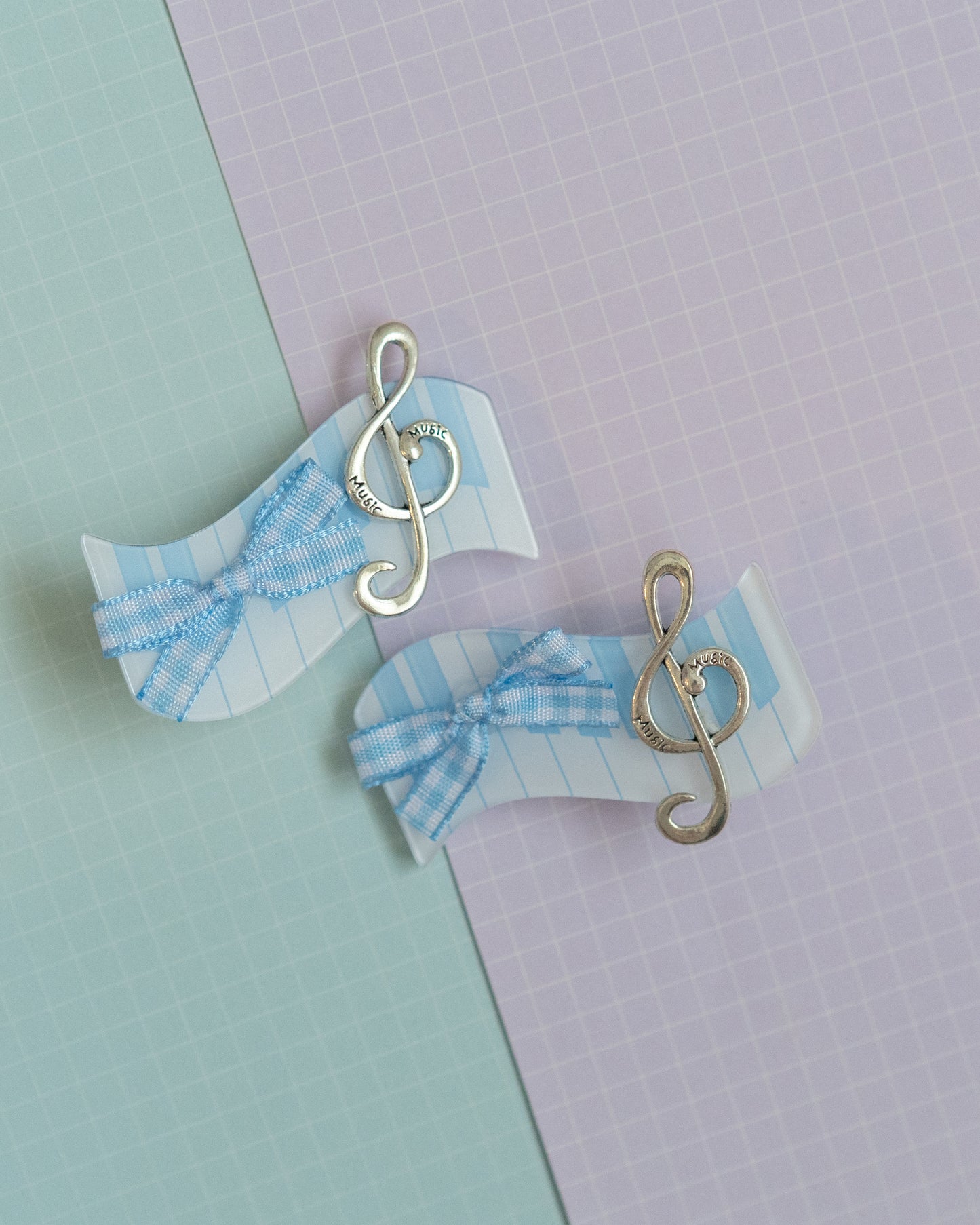 *new* Whimsy Piano Hair Clips