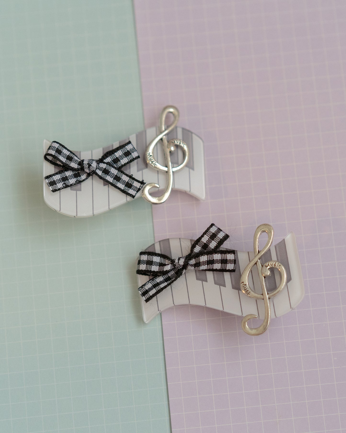 *new* Whimsy Piano Hair Clips