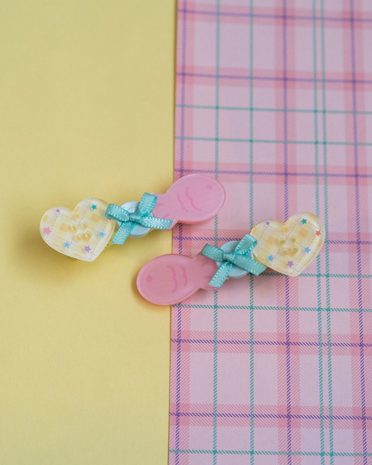 *new* Whimsy Fish & Buttons Hair Clips