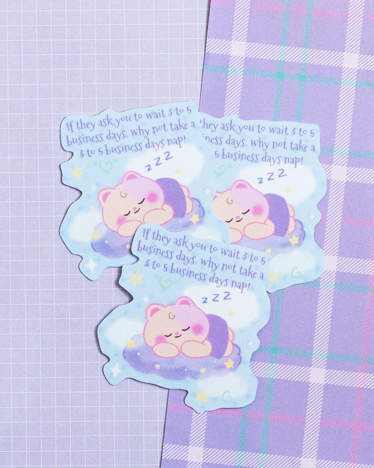 *new* Nap 3-5 Business Days Frosted Finish Die-Cut Sticker
