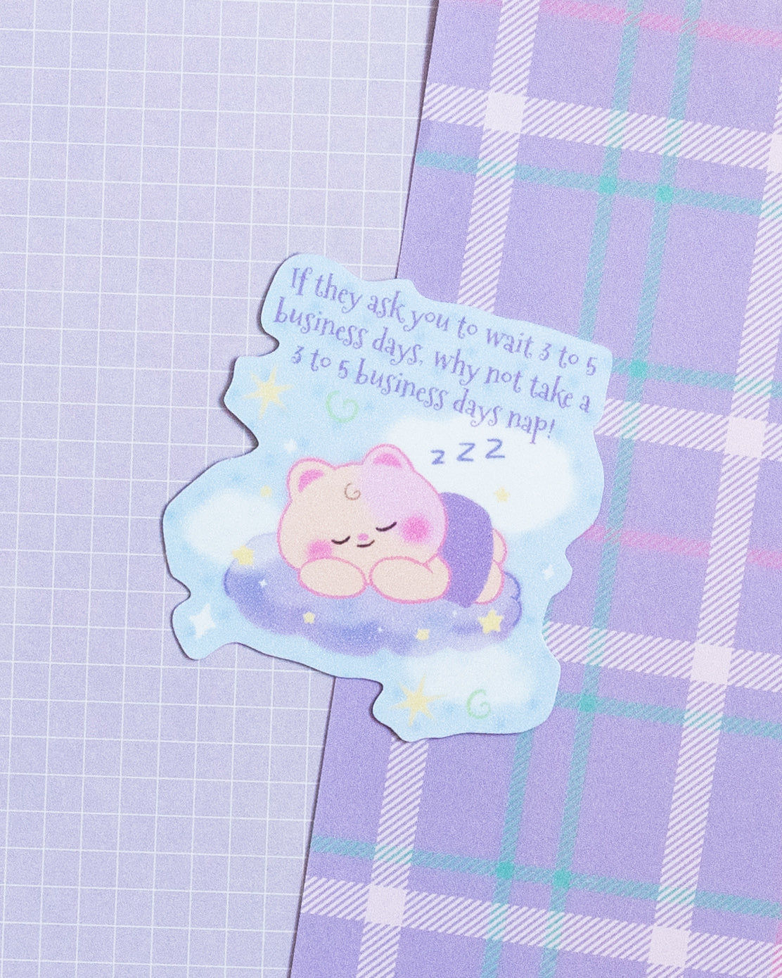 *new* Nap 3-5 Business Days Frosted Finish Die-Cut Sticker