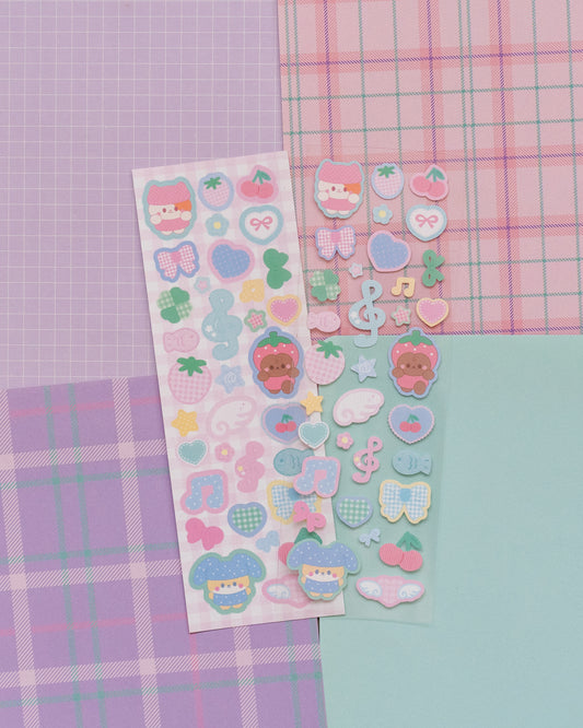 *new* Pastel Heisei Retro Motifs Journal Sticker Sheet