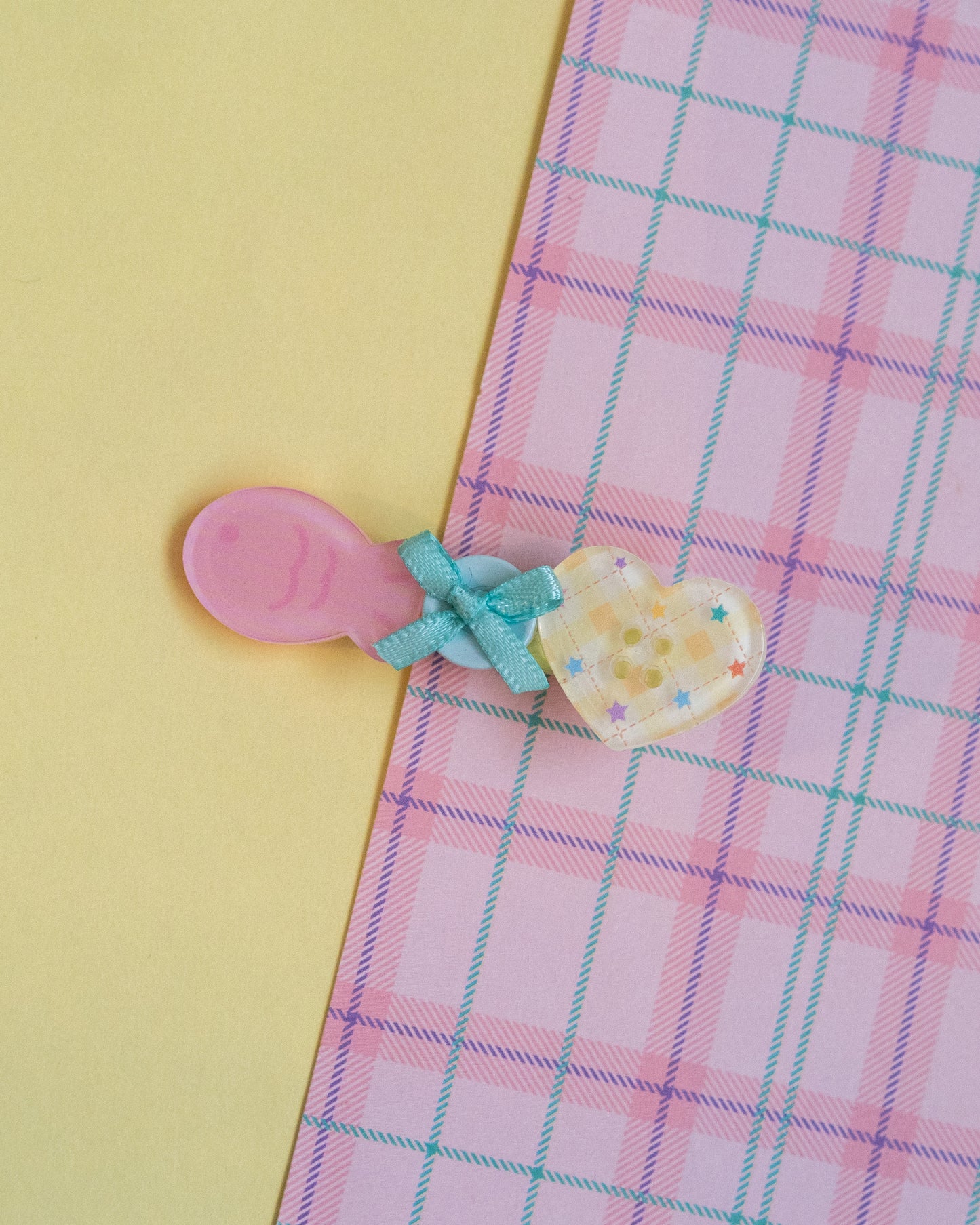 *new* Whimsy Fish & Buttons Hair Clips