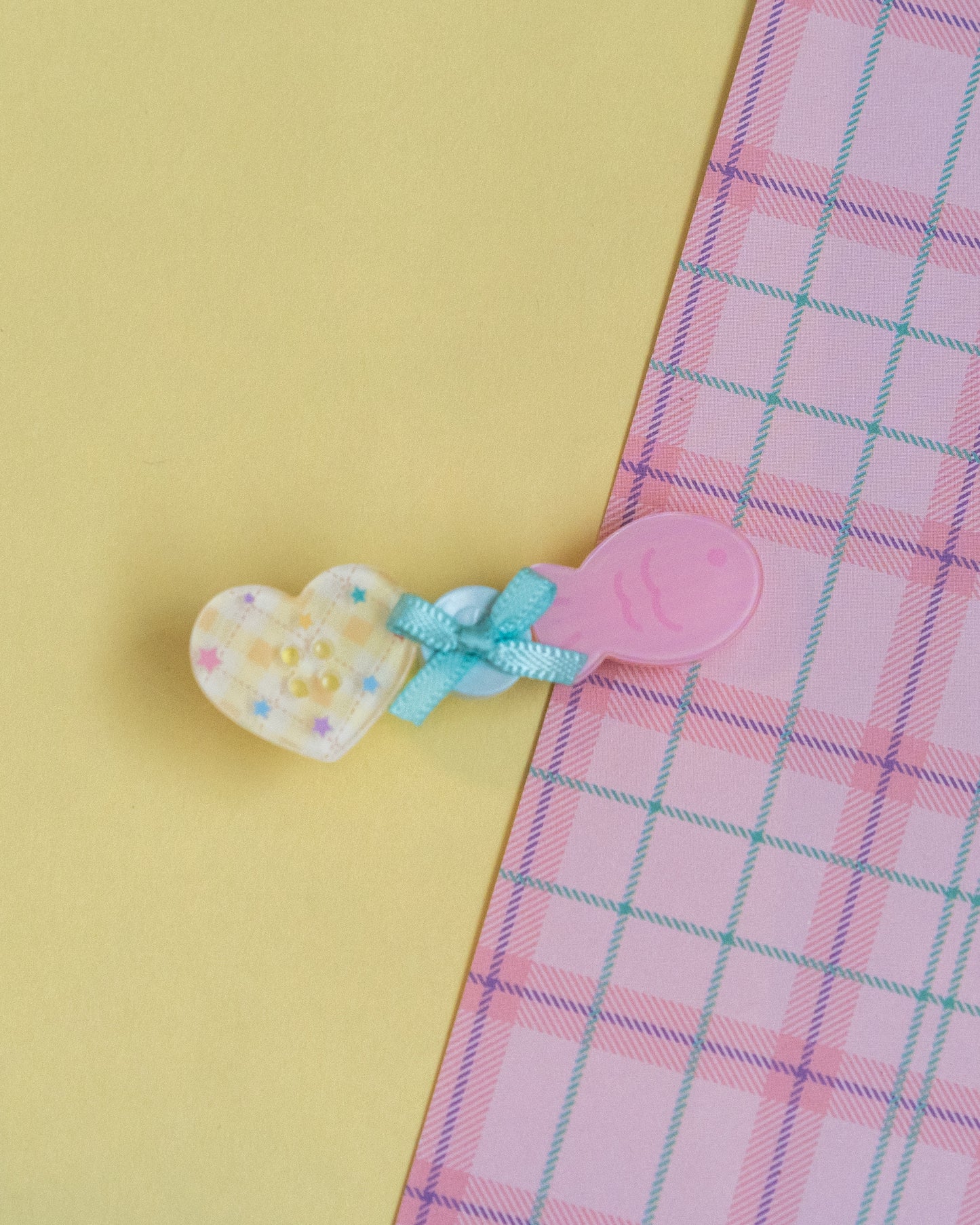 *new* Whimsy Fish & Buttons Hair Clips
