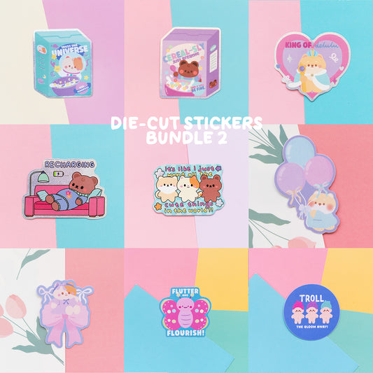 *new* mintymentaiko Kitschy Cute Die Cut Stickers Bundle 2
