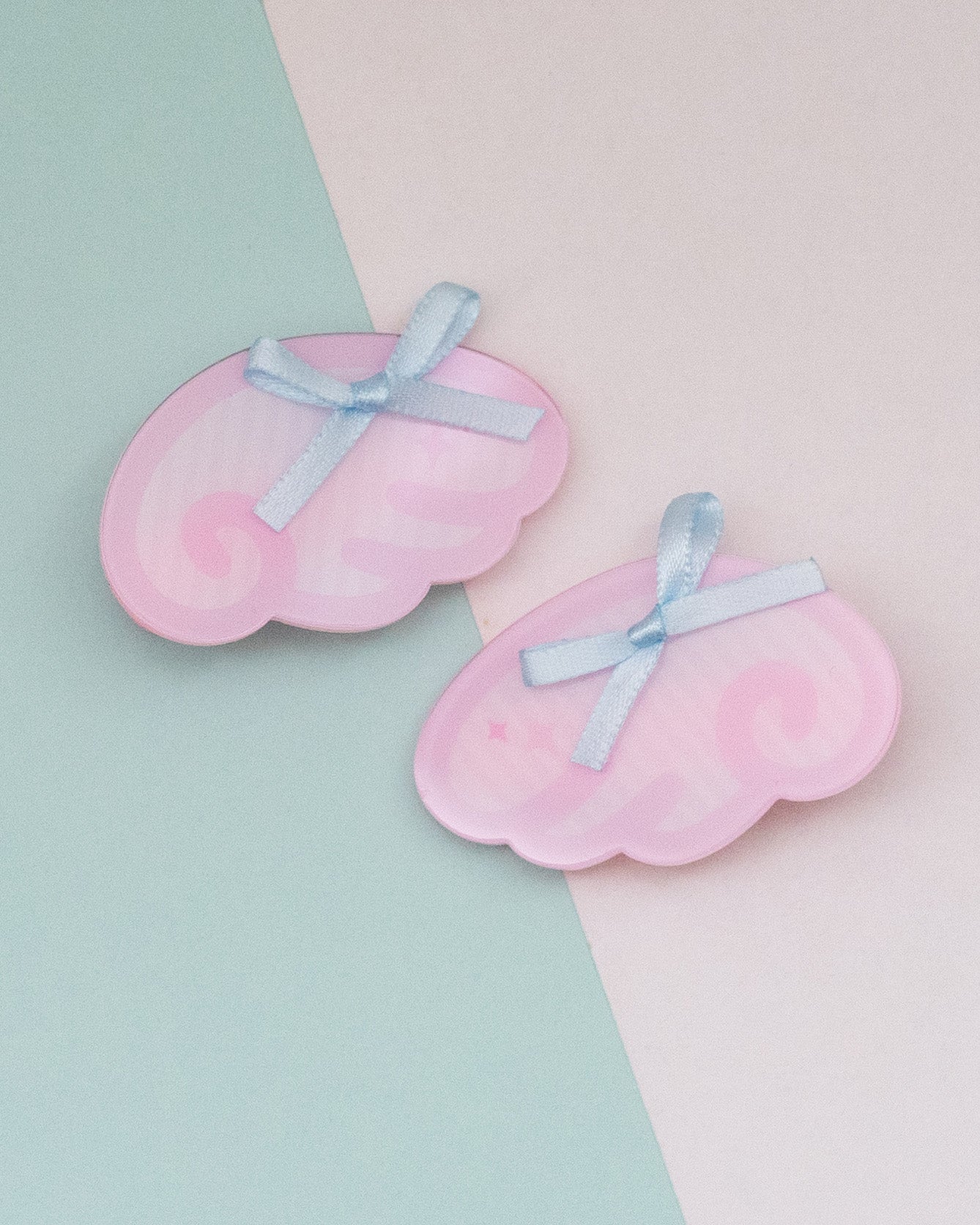 *new* Angel Wings Bow Hair Clips