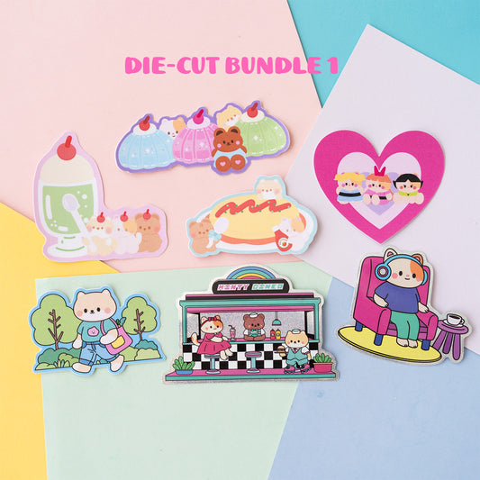 mintymentaiko Kitschy Cute Die Cut Stickers Bundle 1