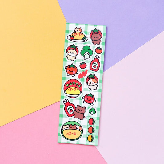 Omurice and Tomato Journal Sticker Sheet