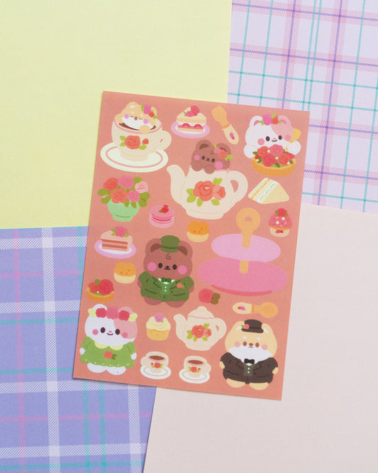 *new* Rose Tea Party Journal Sticker Sheet