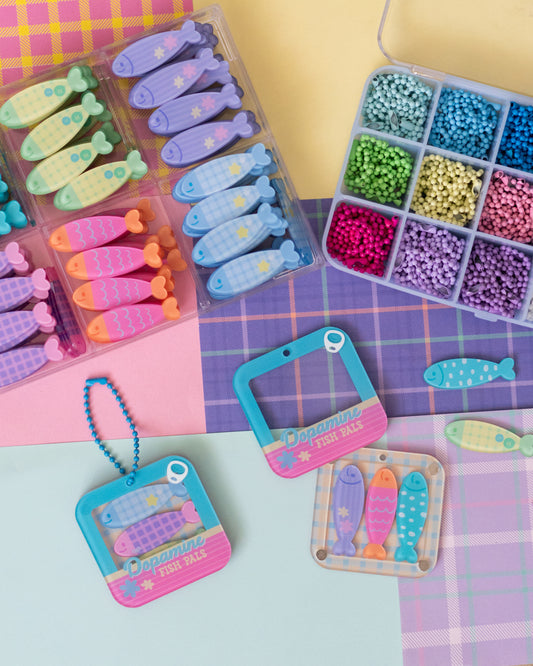 *new* Custom Dopamine Fish - Keychain Keyring