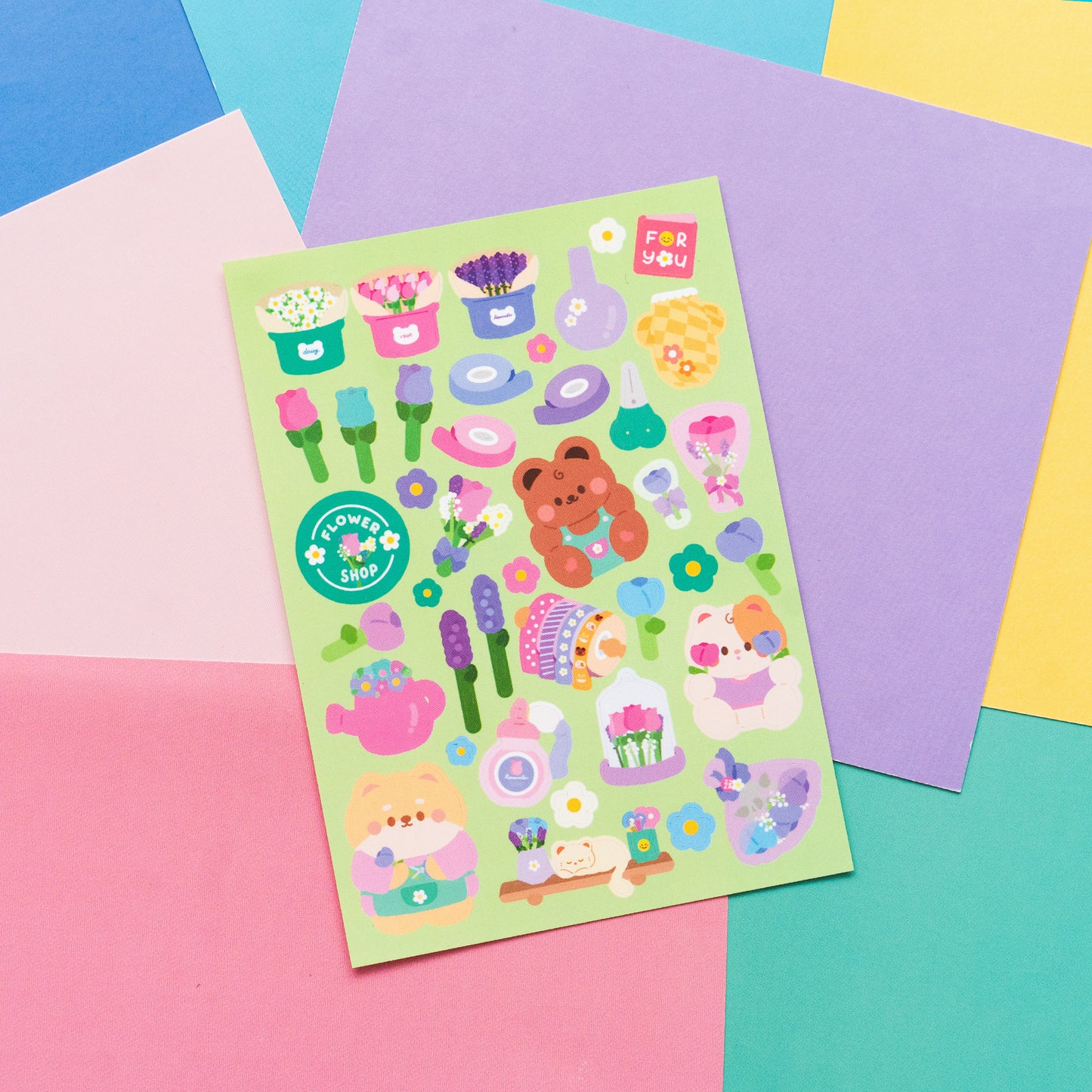 Flower Shop Journal Sticker Sheet