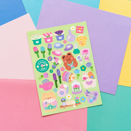 *new* Flower Shop Journal Sticker Sheet