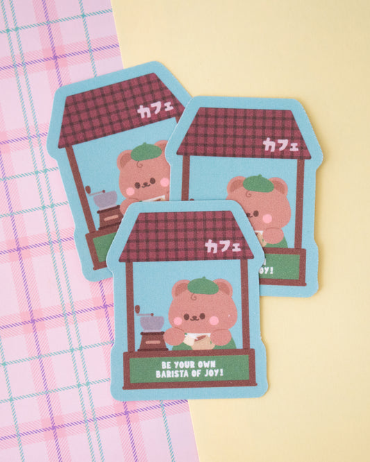 *new* Be Your Own Barista of Joy Darekuma Frosted Finish Die-Cut Sticker