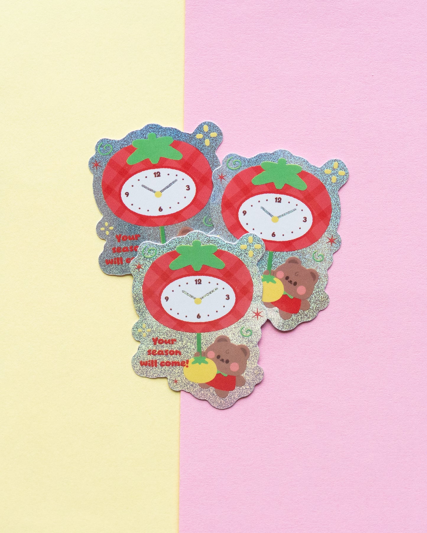 *new* Your Season Will Come Holographic Finish Die-Cut Sticker