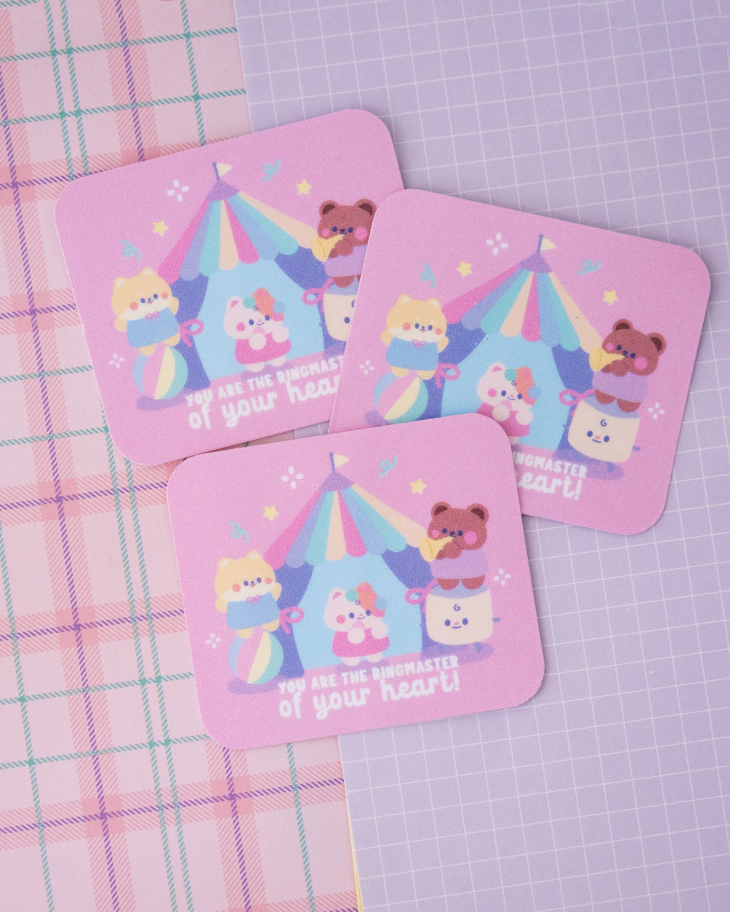 *new* You Are The Ringmaster of Your Heart Frosted Finish Die-Cut Sticker