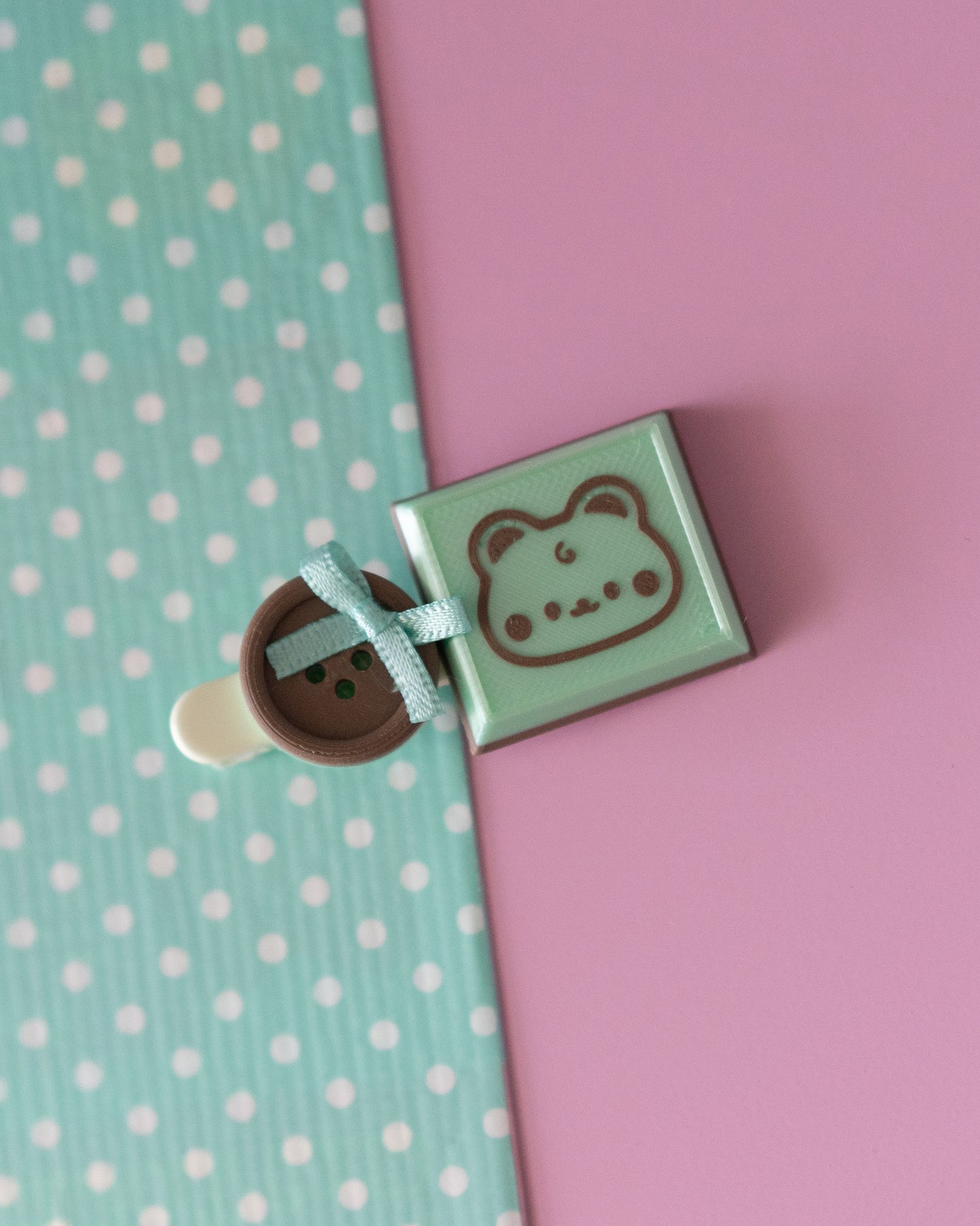 *new* Mint and Strawberry Choco Hair Clips