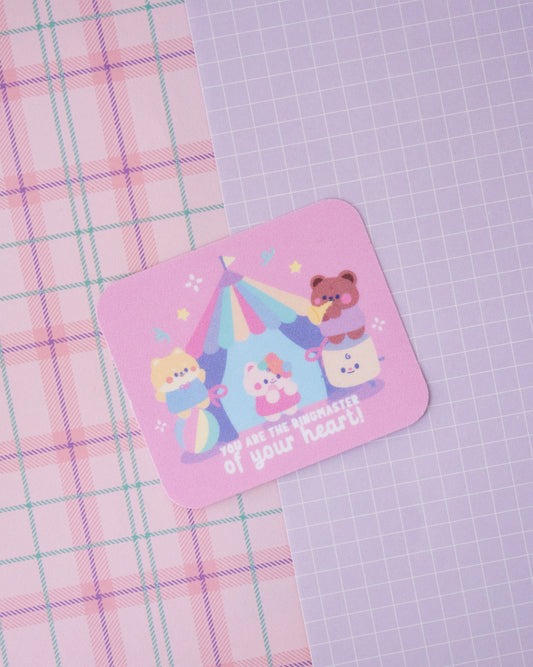 *new* You Are The Ringmaster of Your Heart Frosted Finish Die-Cut Sticker