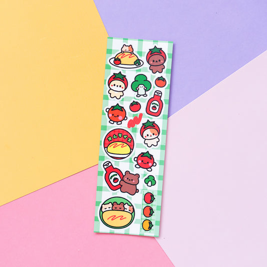 *new* Tomato and Omurice Journal Sticker Sheet