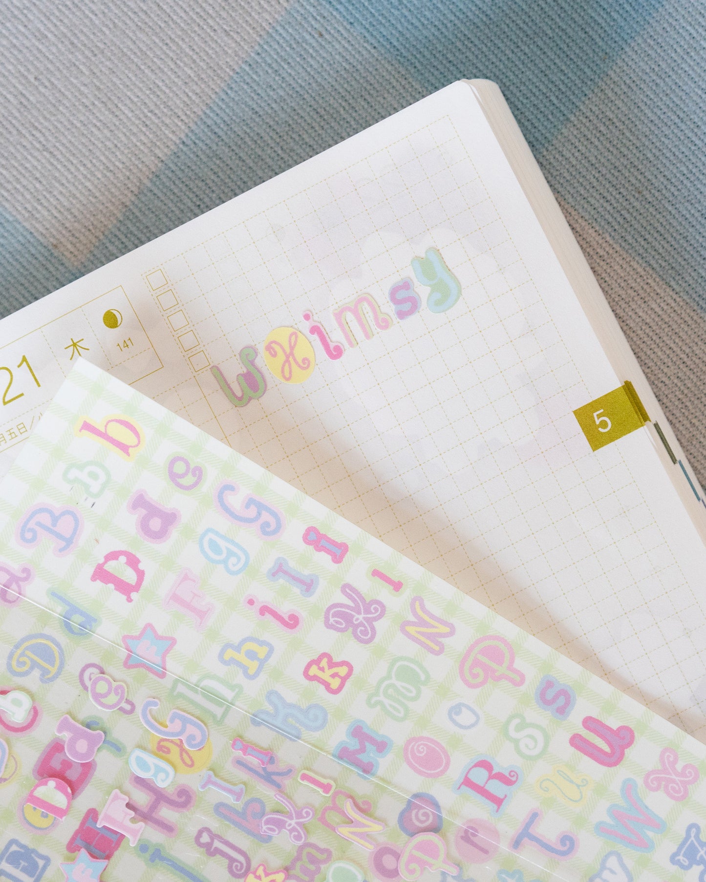 *new* Whimsy Alphabets Journal Sticker Sheet