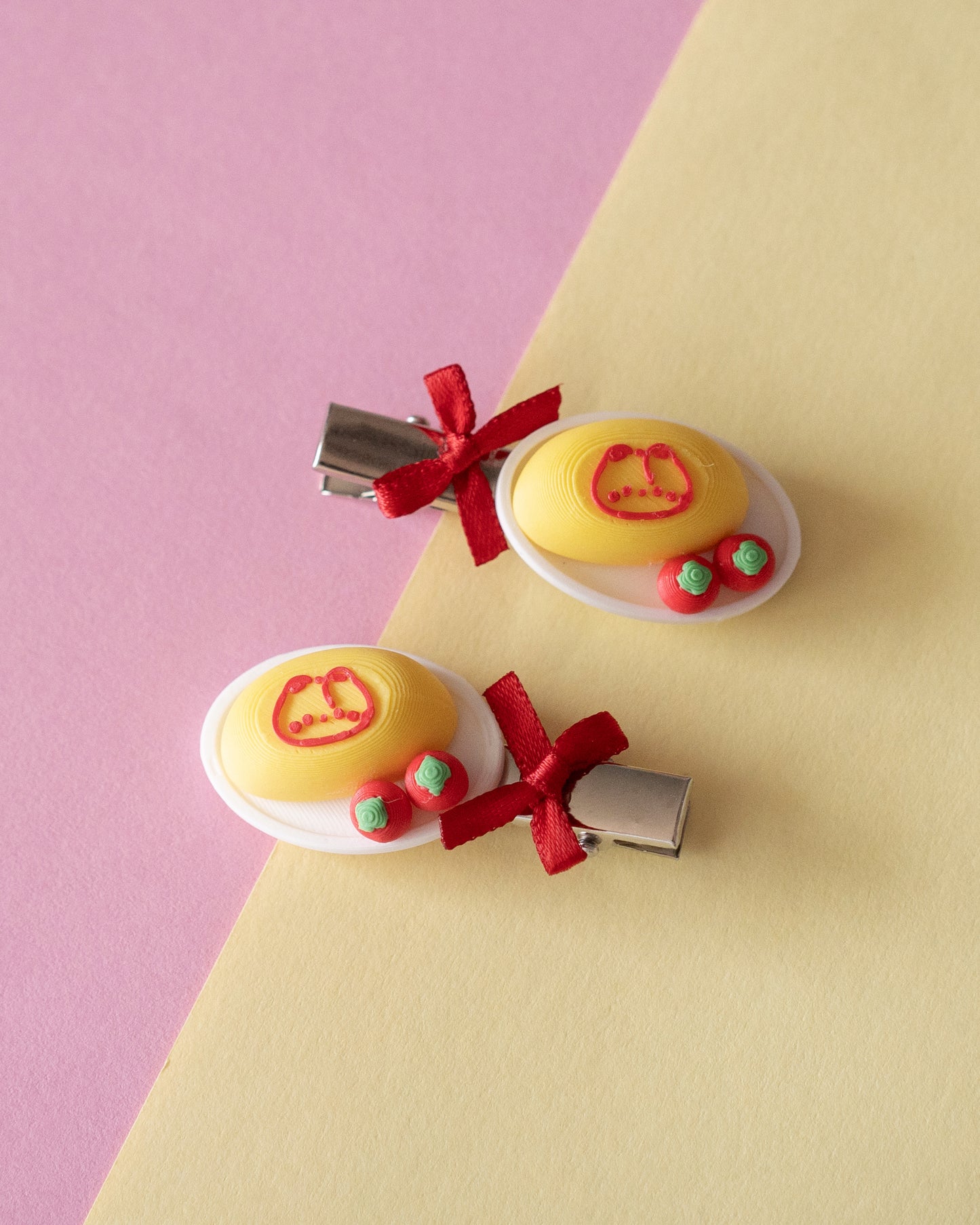 Space Nyan Omu Rice Hair Clip