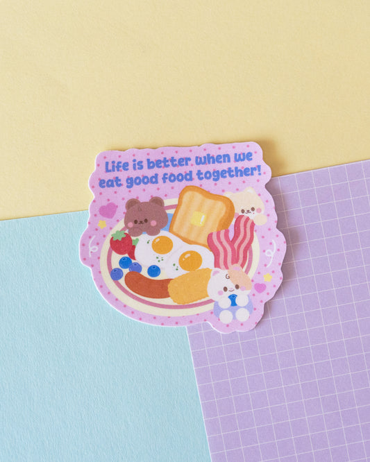 *new* Good Food Frosted Finish Die-Cut Sticker